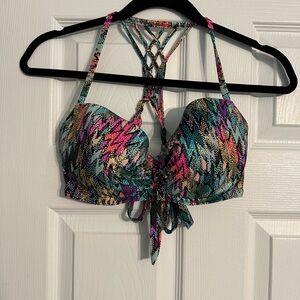 Colorful Patterned Bikini Top